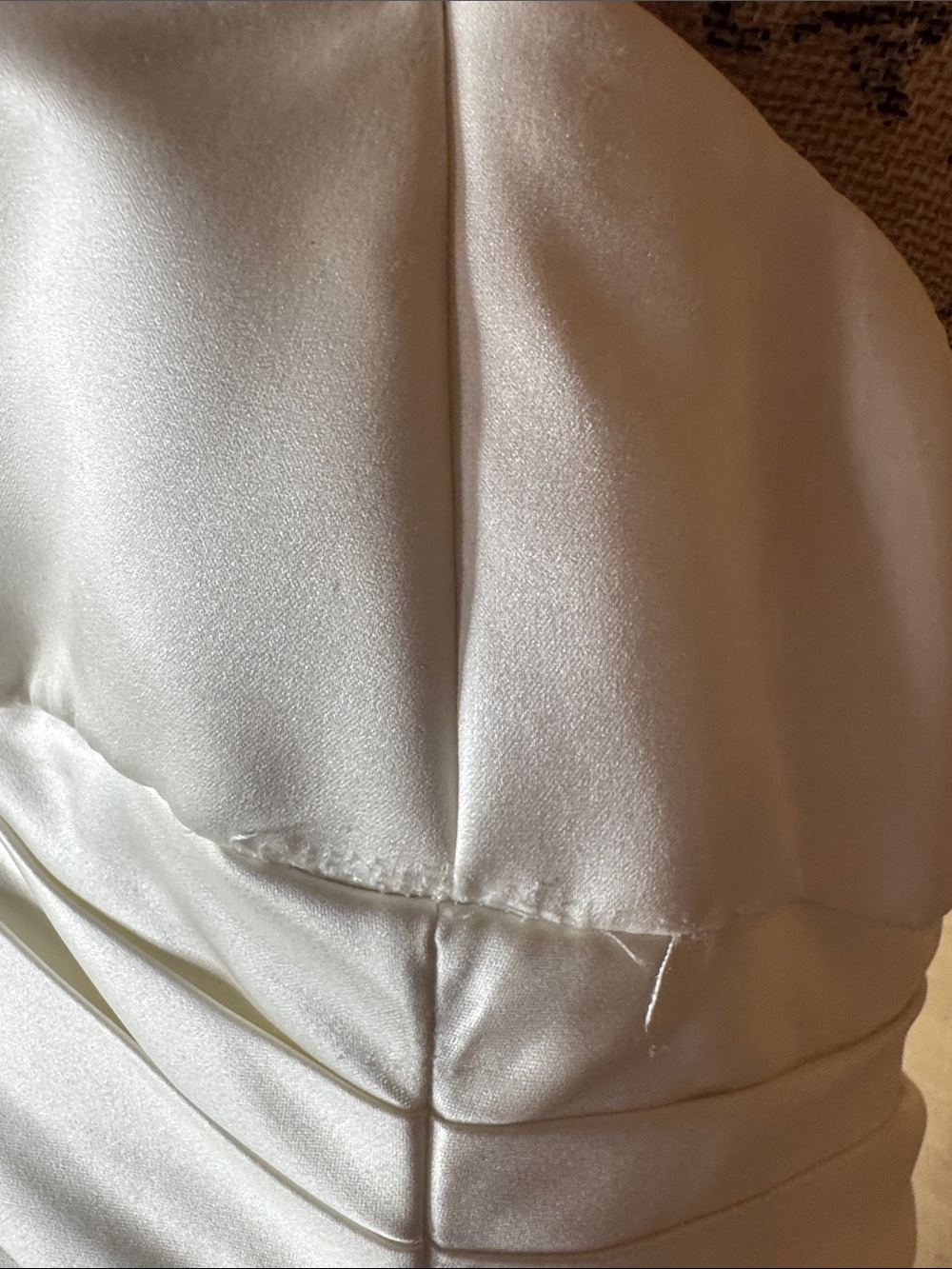 Eden Bridals Ivory Strapless Wedding Gown Size 10 Beaded Sweetheart Neckline - Picture 12 of 16